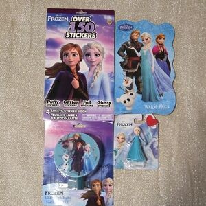 Valentines Day Frozen Sticker and Night Light Set Bundle